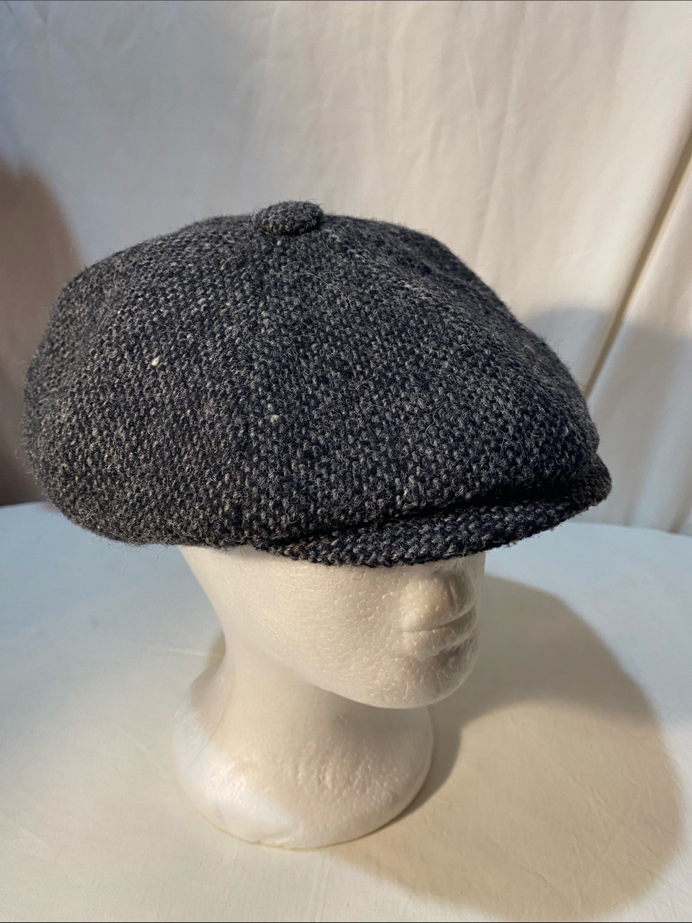 Vintage Christys Wool Newsboy Cap in Charcoal Gray